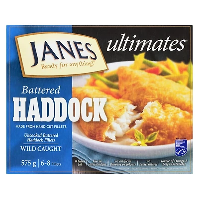 JANES ultimates BATTERED HADDOCK, JANES ultimates BATTERED HADDOCK FILLETS