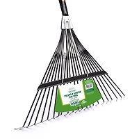 Expert Gardener Hardwood Handle 22-Tine Steel Leaf Rake