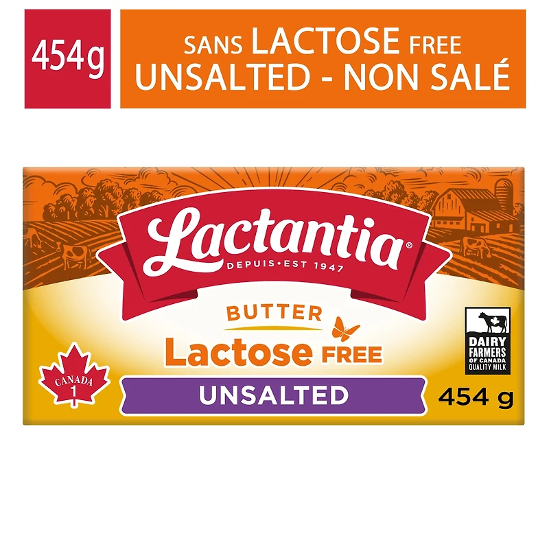 Lactantia Lactose Free Unsalted Butter, 454g