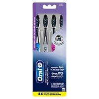 Oral-B Pro-Flex Charcoal Manual Toothbrush, Soft, 4 Count