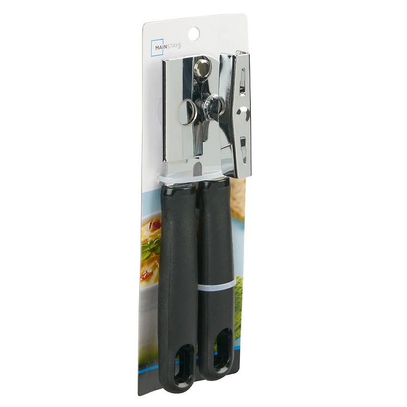 Mainstays Stainless Steel Can Opener, Black, Dimensions:  20 cm x 5.8 cm x 4.8 cm