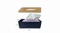 Mainstays BAMBOO TISSUE BOX BLACK, Mainstays BAMBOO TISSUE BOX  BLACK  PP+bamboo cover