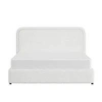 Better Homes & Gardens Juliet King Boucle Platform Bed, Ivory