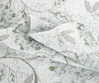 Marina Decoration Rich Printed Embossed Pinsonic Coverlet Bedspread Ultra Soft Bedding Summer Quilt Set with Shams, Blue Hydrangea Floral Pattern