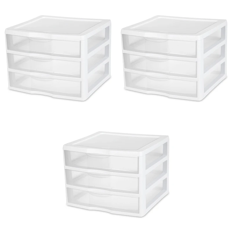 Sterilite Grand Unité de 3 tiroirs