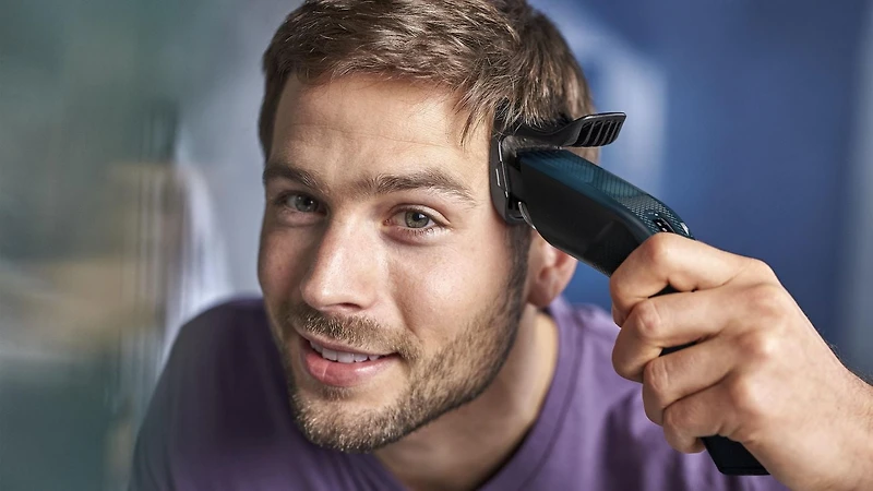 Philips Hair Clipper Series 3000, DualCut blade technology & Trim & Self-sharpening stainless steel blades, HC3505