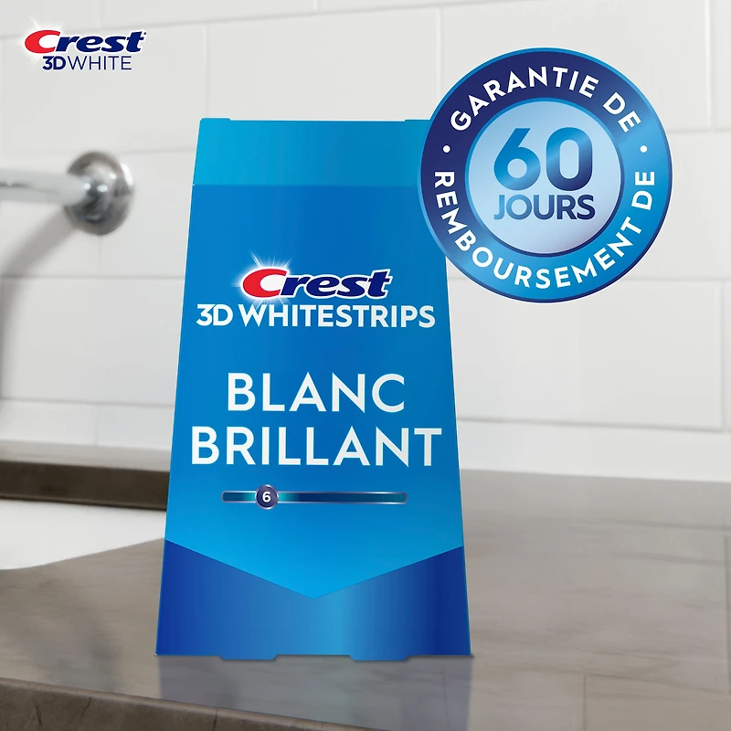 Crest 3D Whitestrips Classic Vivid At-home Teeth Whitening Kit, 6 Levels Whiter, 10 Treatments