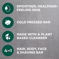 Pain Nettoyant à Base de Plantes Dove Men+Care  Relaxant Eucalyptus + Huile de Cèdre 4-en-1