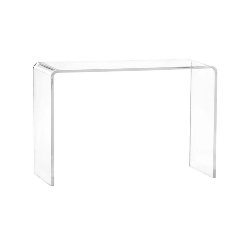 Take Me Home Furniture – Clear Acrylic Small Console Table, Modern Entryway Display Table (30" H x 30" W x 8" D)