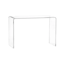 Take Me Home Furniture – Clear Acrylic Small Console Table, Modern Entryway Display Table (30" H x 30" W x 8" D)