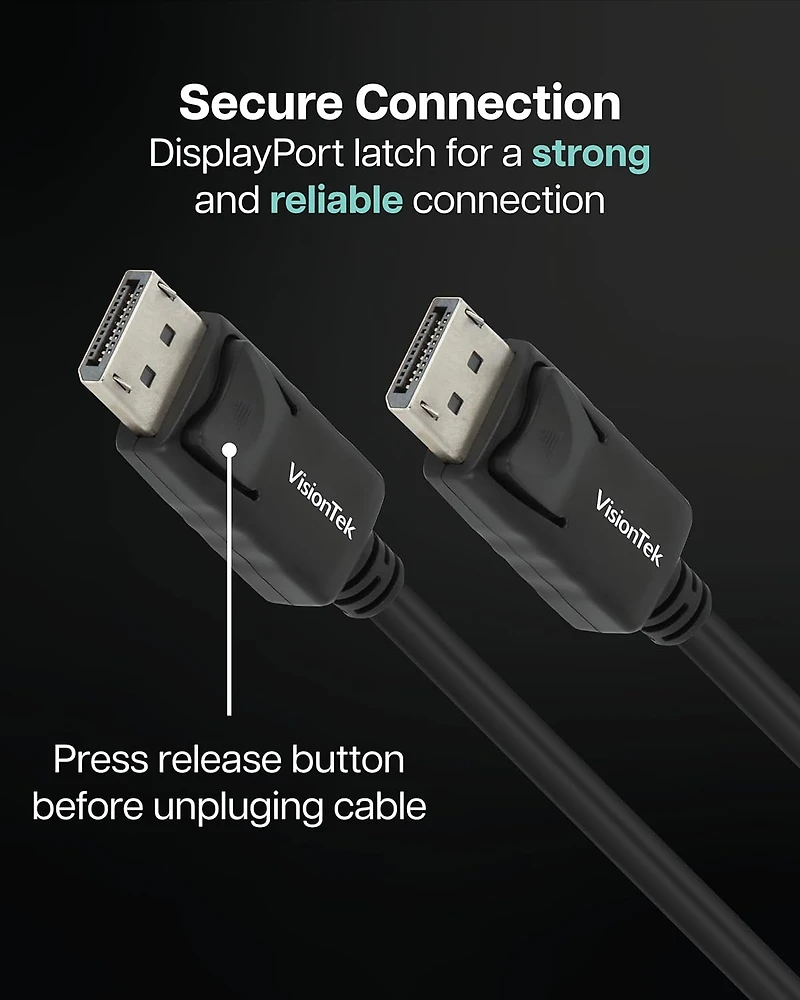 Visiontek DisplayPort to DisplayPort (M/M) 2 Meter Cable