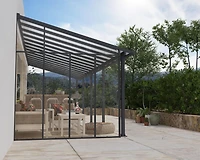 CANOPIA par PALRAM Paroi latérale de couverture de patio de 10 pieds - Gris