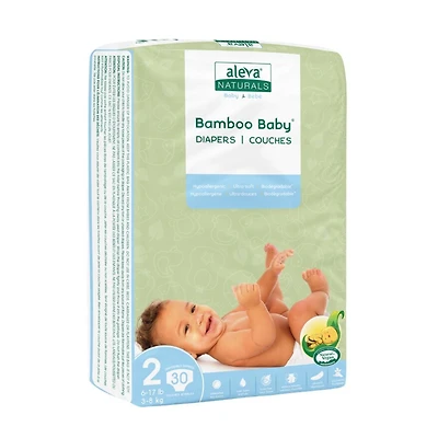 Aleva Naturals® Couches Bamboo Baby (Taille 2) - 30 Format