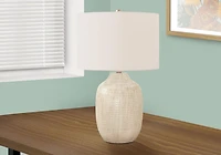 Monarch Specialties Lighting, 26"h, Table Lamp, Cream Ceramic, Ivory / Cream Shade, Contemporary