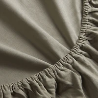 Ensemble de draps en flanelle 3 pièces Mélange de vétivers HOMETRENDS, 1 place