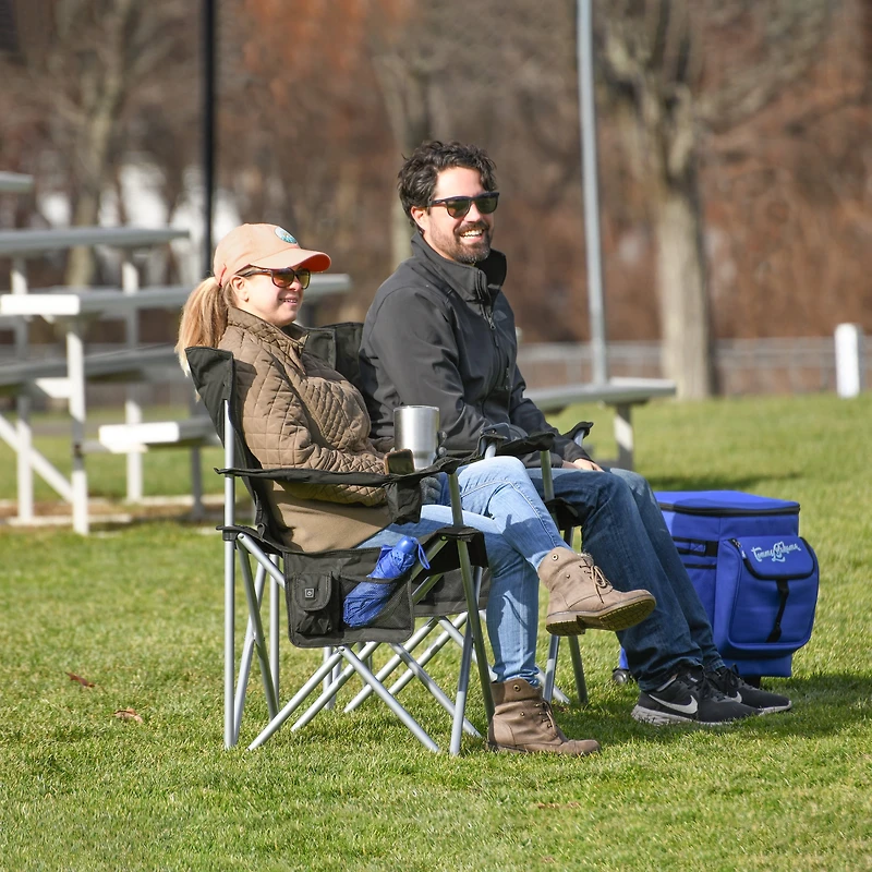 Camp & Go Black Heavy Duty Heated Quad Chair