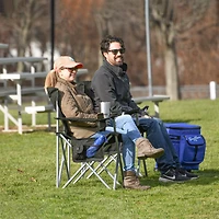 Camp & Go Black Heavy Duty Heated Quad Chair