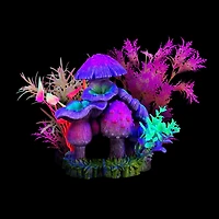 Marina iGlo Ornament - Mushroom House with Plants, Large