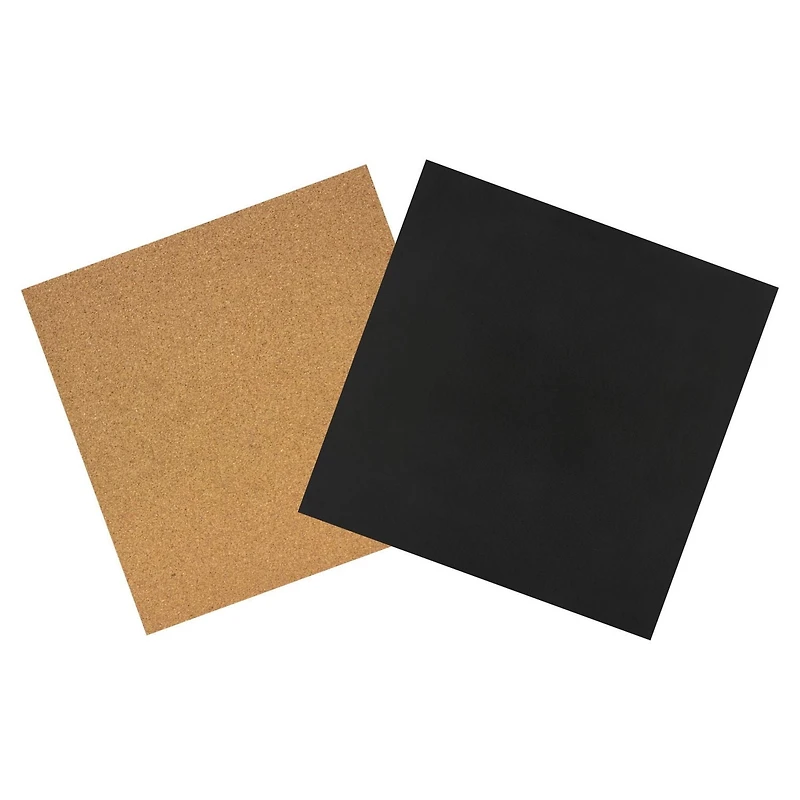 Quartet 12" x 12" Carreaux de liege et surface effacable a sec