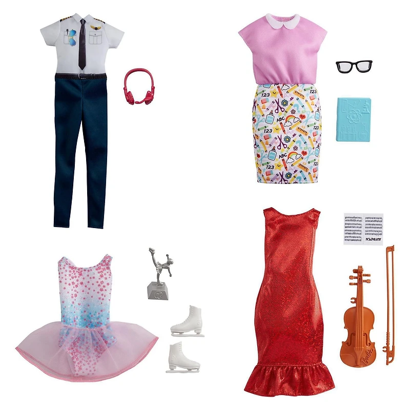 Barbie Fashion Pack, Career Teacher Doll Clothes for Barbie with 1 Dress