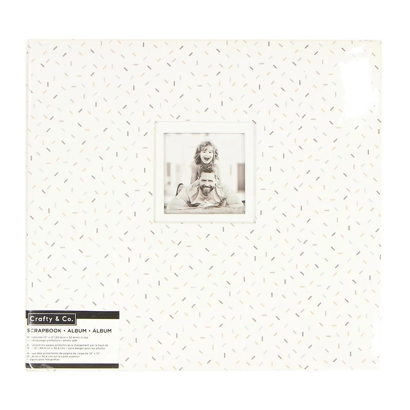 CRAFTY & CO. Scrapbook & Photo Album White, 10 Sheets, SCRAPBK ALBUM WHITE