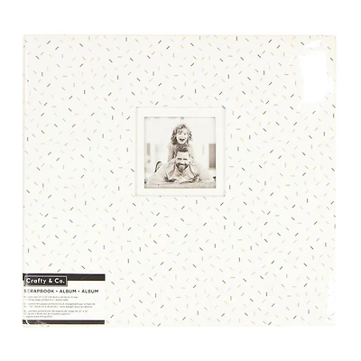 CRAFTY & CO. Scrapbook & Photo Album White, 10 Sheets, SCRAPBK ALBUM WHITE
