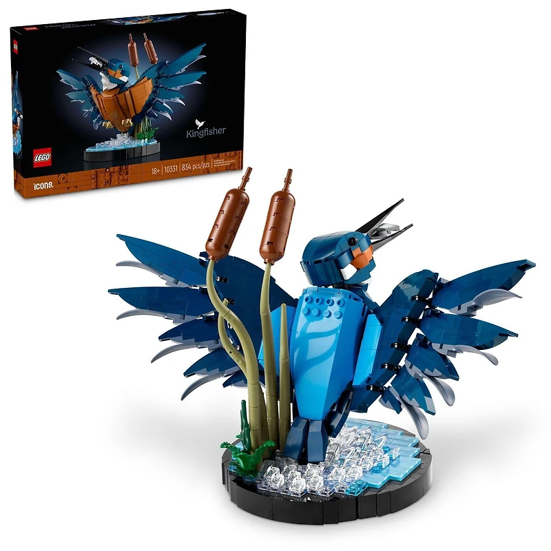 LEGO Icons L’oiseau martin-pêcheur 10331 Ensemble de construction (834 pièces) Comprend 834 pièces, 18+ ans
