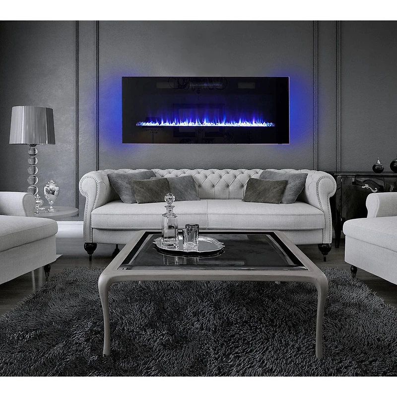 Foyer électrique Paramount Smart Premium, 60 po avec LED 3 couleurs