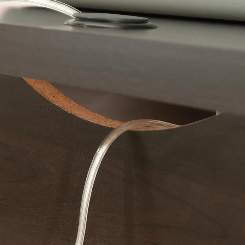 Sauder Summit Station L-Desk, Cinnamon Cherry, 435233