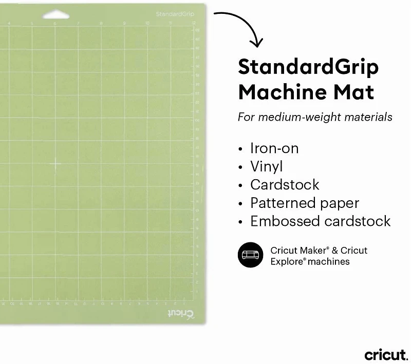 Cricut® StandardGrip Machine Mat ,12 in x 24 in (2 ct), Green