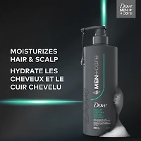 Dove Men+Care Shampooing + Revitalisant 2 en 1 Antipelliculaire Fortifiant, pour un Nettoyage et une Revitalisation Efficaces, avec Pyrithione de Zinc & Menthol