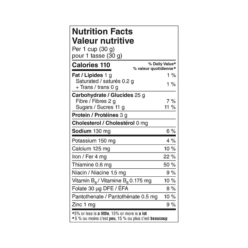 Céréales Avoine grillée au miel et aux noix aromatisée naturellement Great Value 794 g