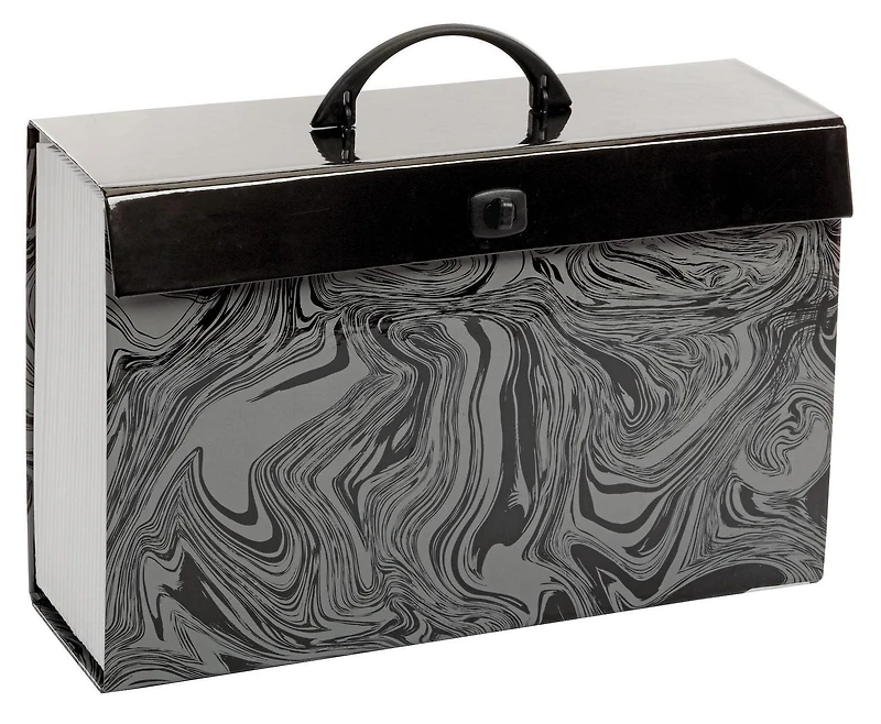 Classeur Fashion Case, 19 Poches - Noir et Blanc