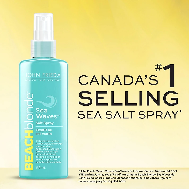 Fixatif au sel marin Beach Blonde Sea Waves de John Frieda (Fabriqué au Canada)