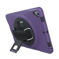 CTA Digital Protective Case with Built-in 360-degree Rotatable Grip Kickstand for iPad 7th and 8th Gen 10.2-in, iPad Air 3 and iPad Pro 10.5-in - Purple