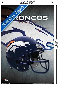 NFL Denver Broncos - Helmet 16 Wall Poster, 22.375" x 34"