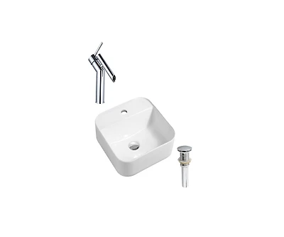 DROP Bath and Kitchen DR091260 Bathroom Vessel Sink Set