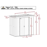 Arrow 6 x 4 x 6 ft Green Shed
