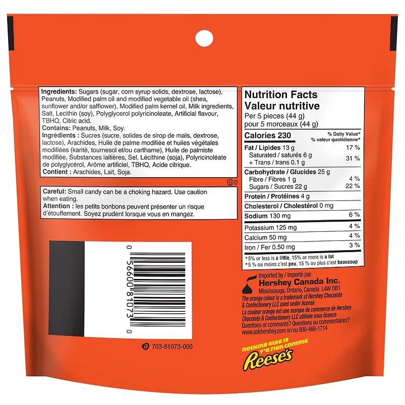 REESE'S Peanut Butter Cup White Creme Miniatures, 185g, 185 g