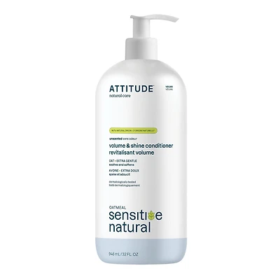ATTITUDE oatmeal sensitive natural, Volume & Shine Conditioner, Unscented, 946 mL