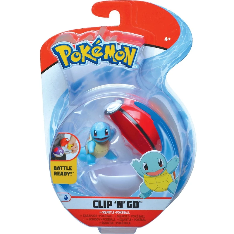 Pokemon Clip 'N' Go W4 - Squirtle & Poke Balle