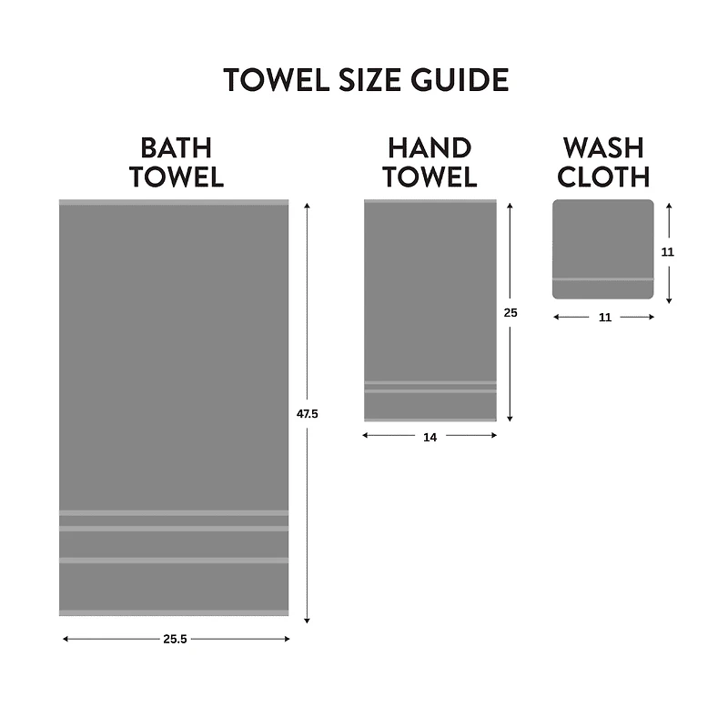 Mainstays Solid Hand Towel, 14x25"