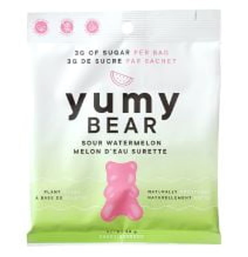 Yumy Bear Sour Watermelon, Sour Watermelon Plant Based Snack