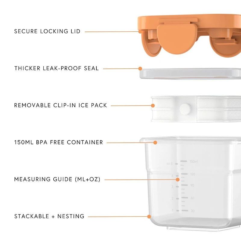 Quark Storii Baby Food Storage Containers with Lids