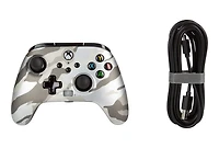 Manette filaire améliorée PowerA pour Xbox – Metallic White Camo Xbox Series X
