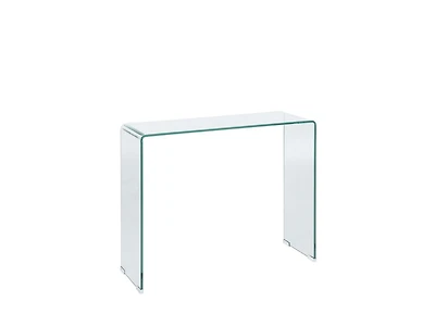 Waterfall Glass Console Table 30x43x14in