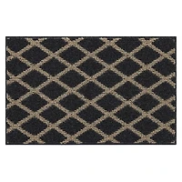 Mohawk Home Lewis Diamond Near Black/Tan Tufted Polyester Area Rug