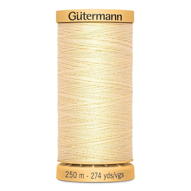 Fil GÜTERMANN en coton 50wt, 250m, Noir, Résistant et Brillant pour la Couture 250 m/273 vgs