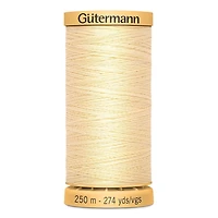 Fil GÜTERMANN en coton 50wt, 250m, Noir, Résistant et Brillant pour la Couture 250 m/273 vgs