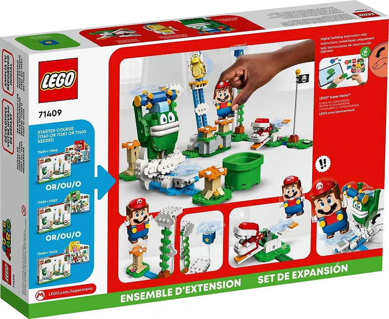 LEGO Super Mario Ensemble d'extension Le défi du nuage de Spike géant 71409 Ensemble de construction (540 pièces)